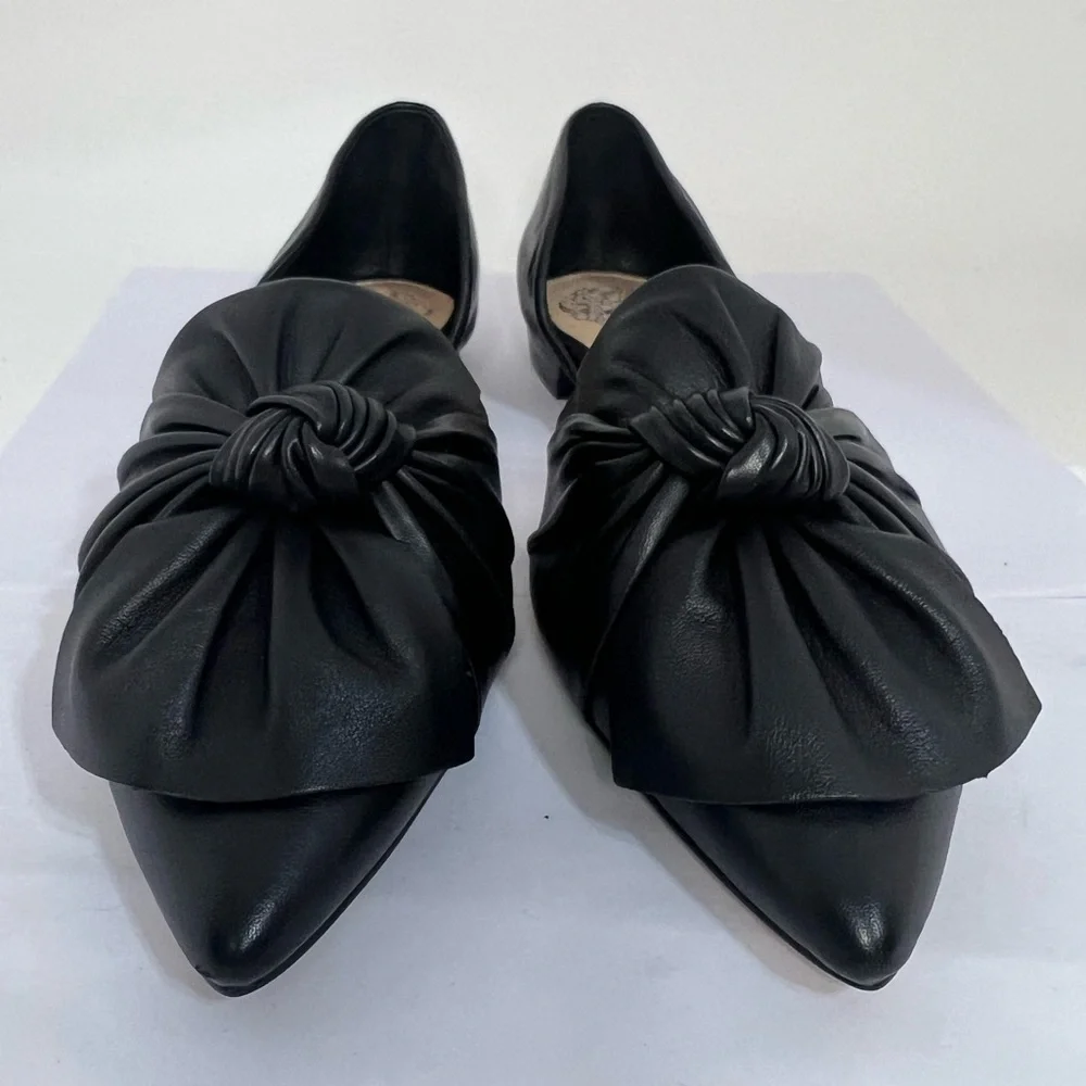 Vince Camuto Moressa Leather Bow Pointed Toe Sandals